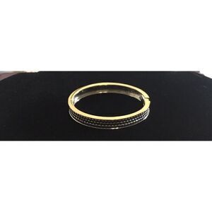 Two Tone Bead Design Bangle Bracelet